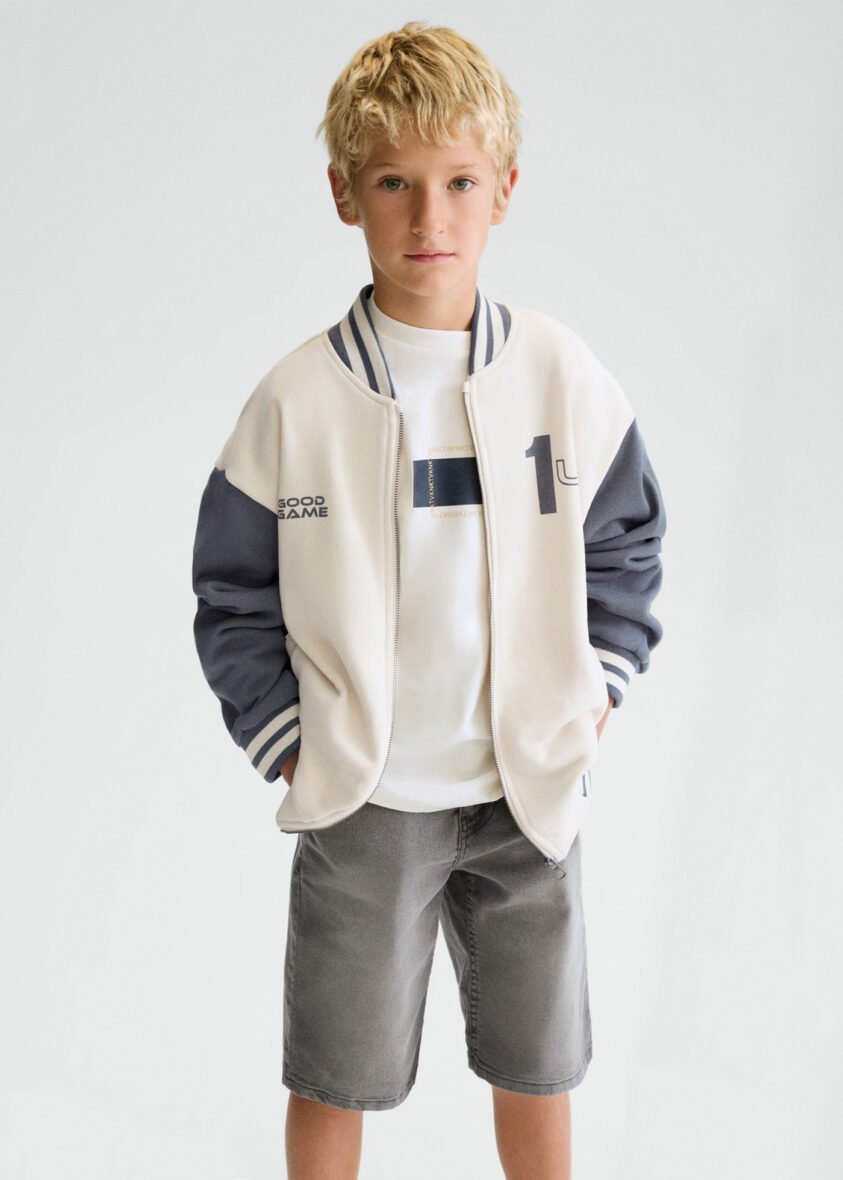 Striped Bomber Jacket for Boys