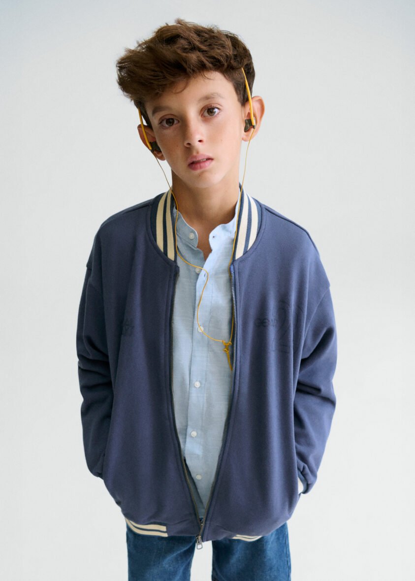 Striped Bomber Jacket for Boys