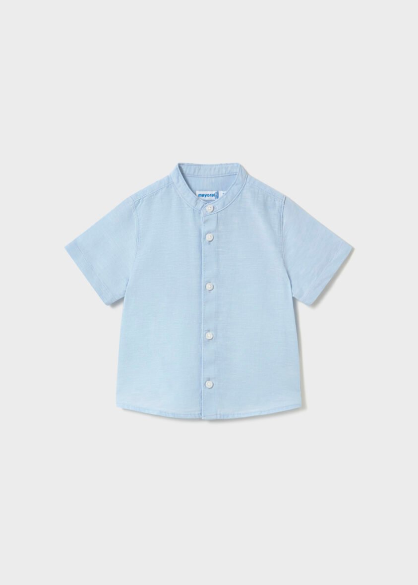 Shirt Linen Collar Mandarin