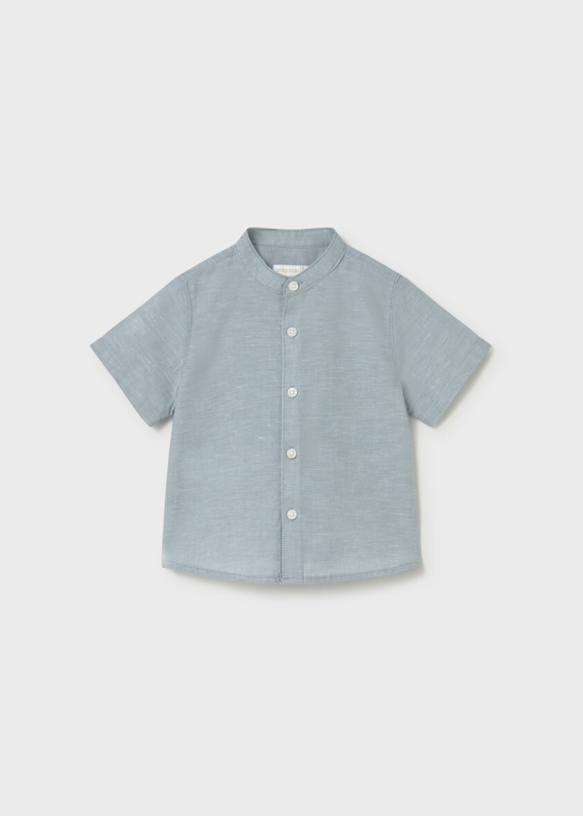 Shirt Linen Collar Mandarin