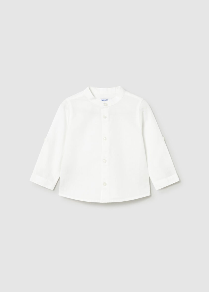 Shirt Linen Collar Mandarin