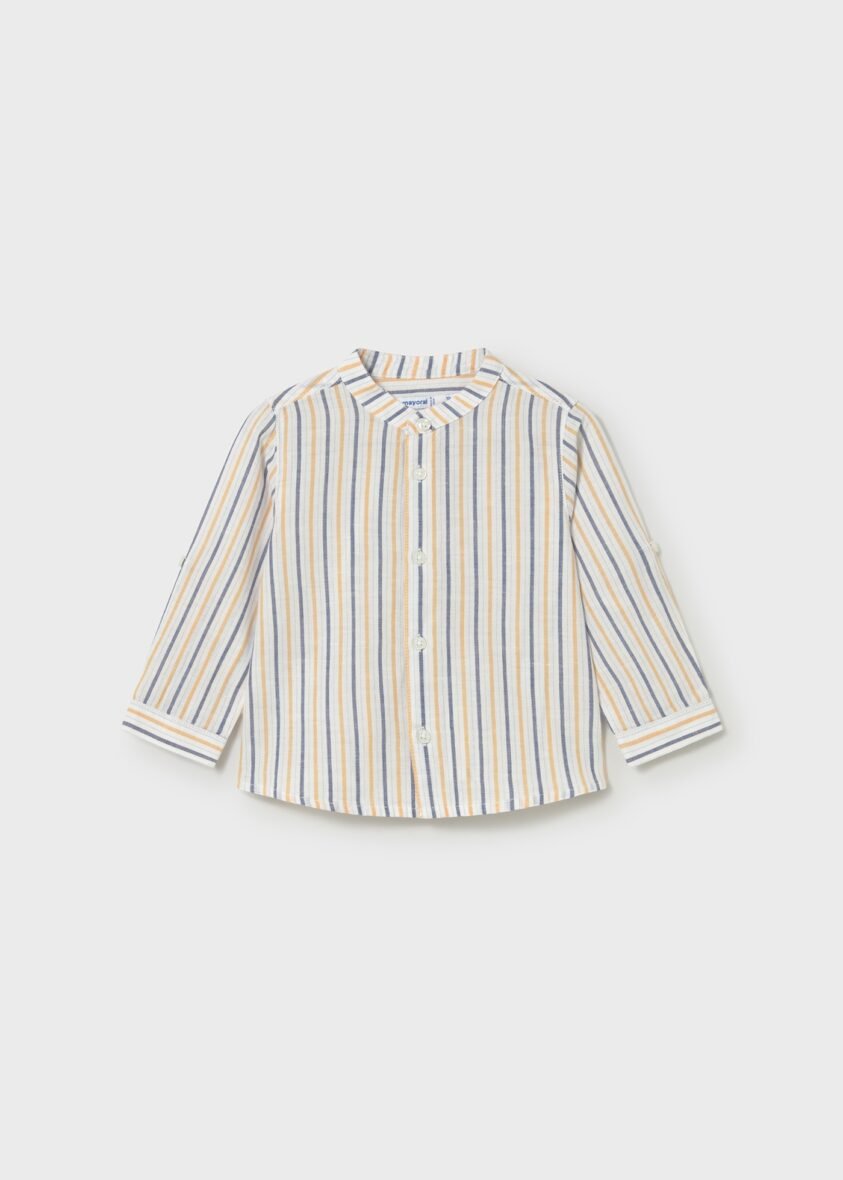Shirt Linen Collar Mandarin