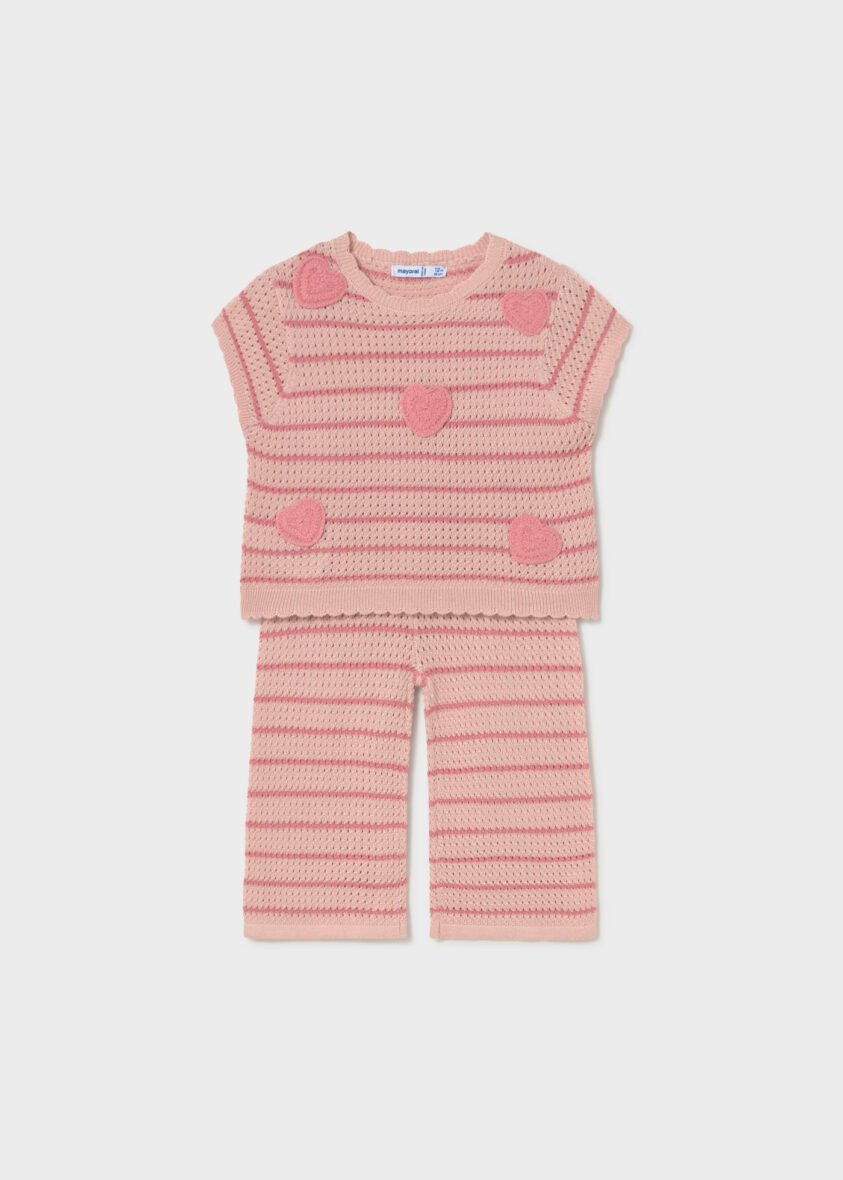 Set Trousers T-shirt Heart-print
